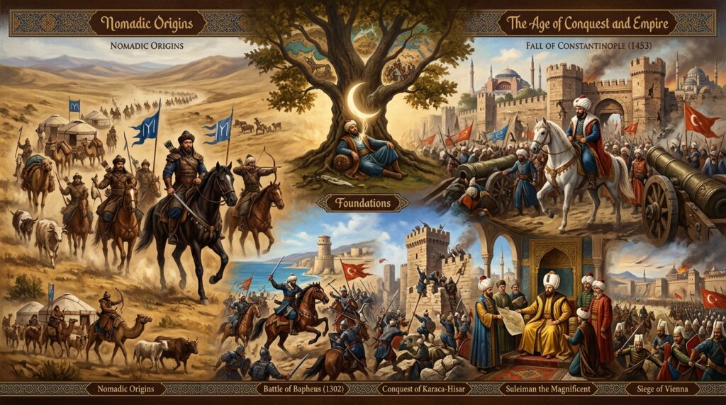 "The Entire History of the Ottoman Empire: Origins, Osman Gazi, and the First Victories"