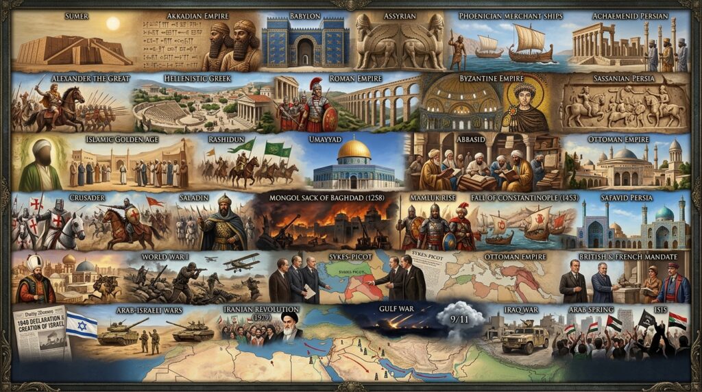 The Complete History of the Middle East: From Ancient Mesopotamia to the Modern Era